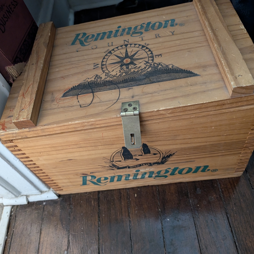 Remington Country Wooden Box with Brass Latch